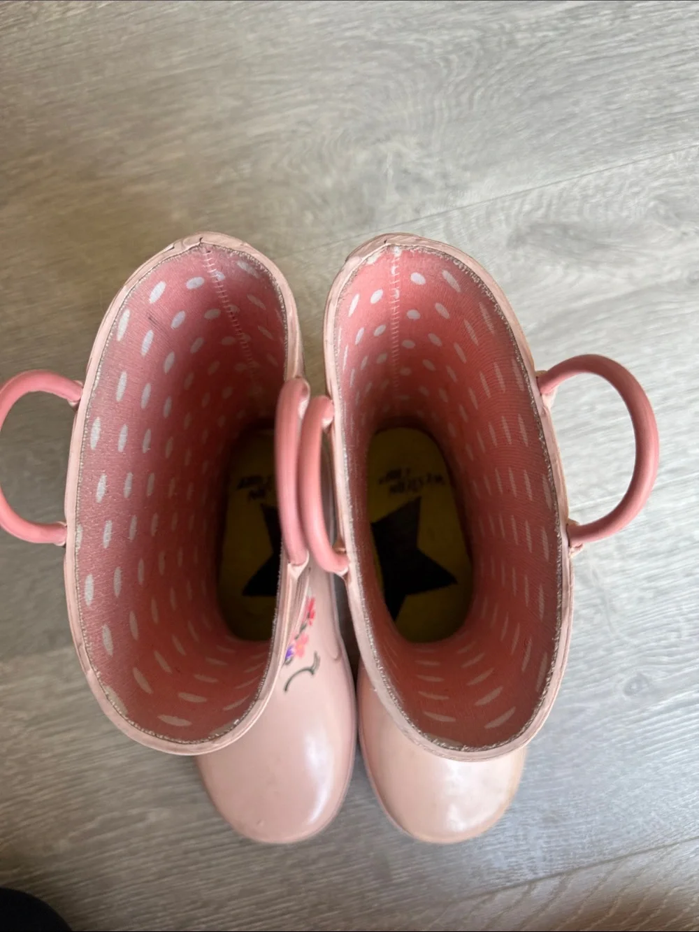 Western Chief Pink Unicorn Rain Boots with Floral Accent